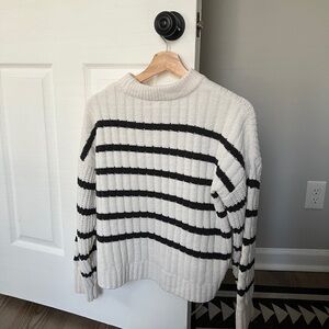 Striped Black and White Women's Sweater